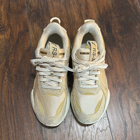 Puma RS-X Running System Cream and Gold Women’s Sneakers 10 - Picture 2 of 10